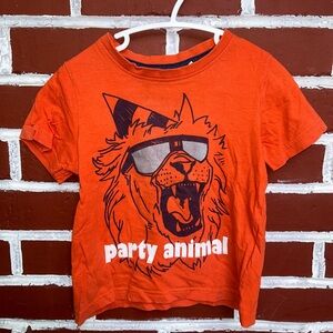 Relakz | orange “party animal” graphic t-shirt | size 2